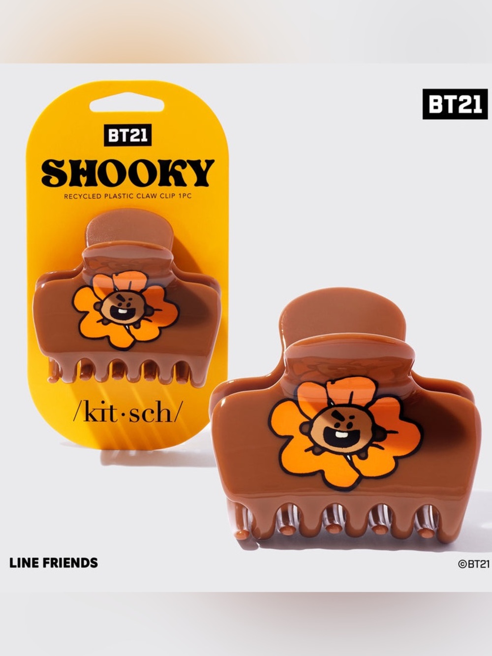 Kitsch x BT21 NIB 1pc Cloud Claw Clip in SHOOKY Limted Edition